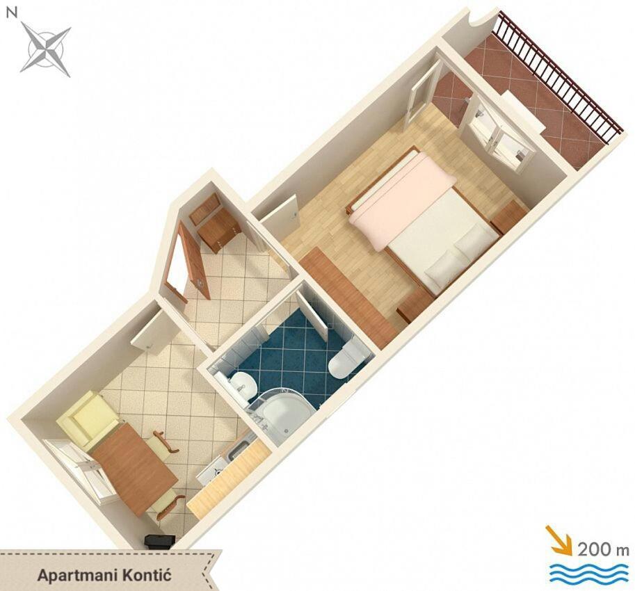 Apartmani Kontic Baška Voda Kültér fotó